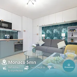 Appartamento Monaco Border, Renovated Studio, Private Parking, Beausoleil